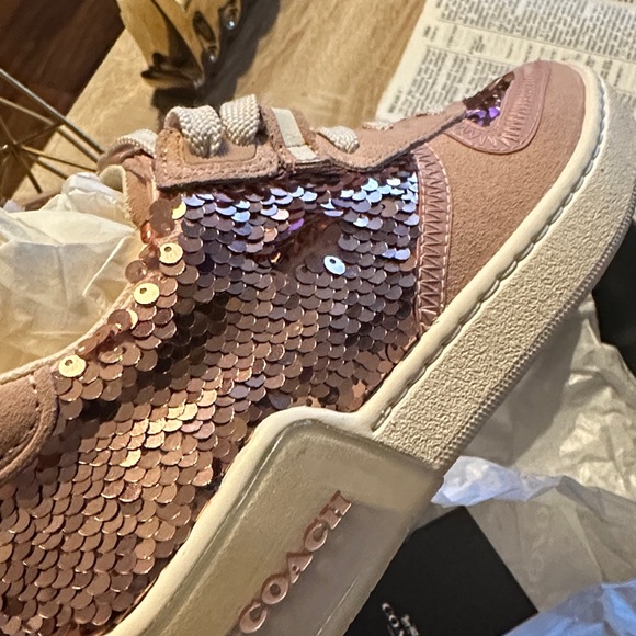 COACH CITYSOLE COURT Sequin Pink Women's Sneakers - Picture 12 of 16